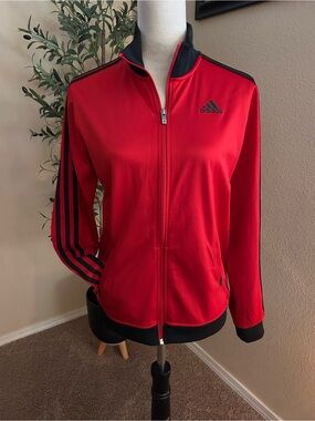 Adidas Women's Red Track Jacket Red/Black
